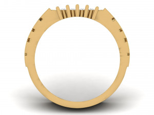 gents diamond nugget ring 10 Model do druku 3D