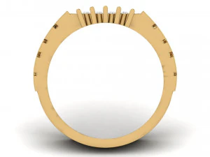gents diamond nugget ring 10 3D Print Model