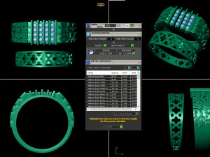 gents diamond nugget ring 10 3D Print Model