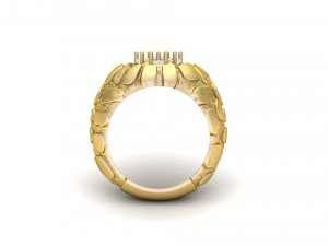 gents diamond nugget ring 11 Modèles 3D en vedette