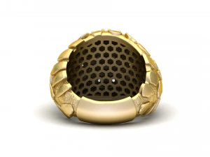 Gents diamond nugget ring 12 3D Print Model