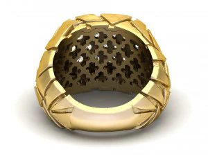 gents diamond nugget ring 13 3D Print Model