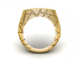 gents diamond nugget ring 13 3D Print Model