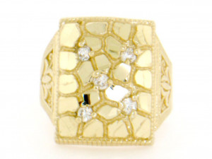 gents diamond nugget ring 22 Modelo de impresión 3D