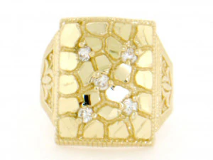 gents diamond nugget ring 22 3D Print Model