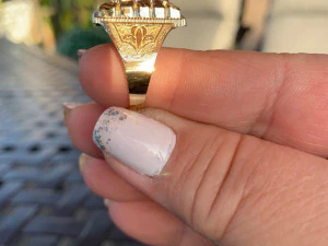 gents diamond nugget ring 22 3D Print Model