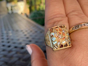 gents diamond nugget ring 22 3D Print Model