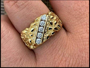 신사용 다이아몬드 너겟 반지 23 3D 프린트 모델