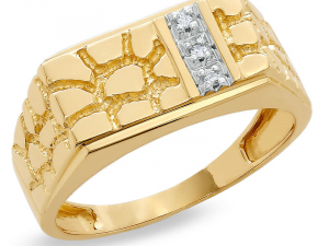 gents diamond nugget ring 24 3Dプリントモデル