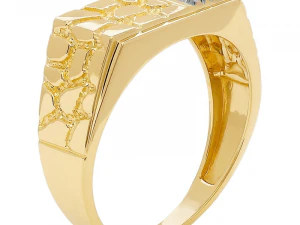 gents diamond nugget ring 24 3D Print Model