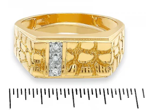 gents diamond nugget ring 24 3D Print Model