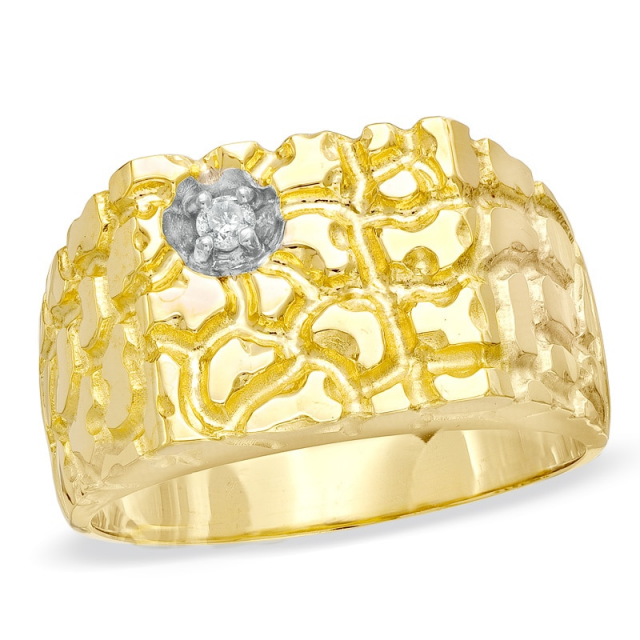 gents diamond nugget ring 25 Modello di stampa 3D .c4d .max .obj .3ds .fbx .stl .blend 