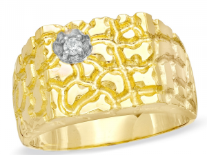 gents diamond nugget ring 25 3D Принт Модель