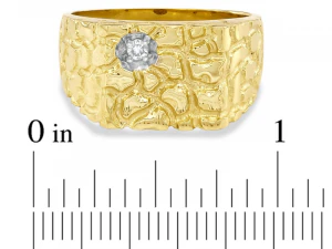 gents diamond nugget ring 25 3D Print Model