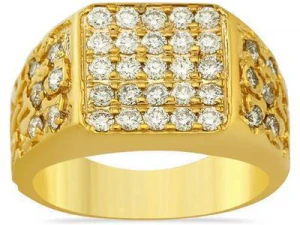 męski pierścionek z brylantem 26 Model do druku 3D