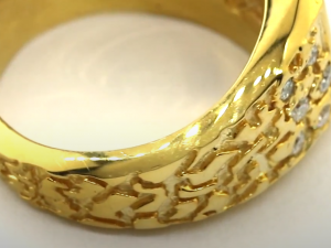 gents diamond nugget ring 26 Model do druku 3D
