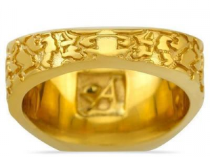 gents diamond nugget ring 26 Model do druku 3D