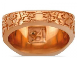 gents diamond nugget ring 26 Model do druku 3D