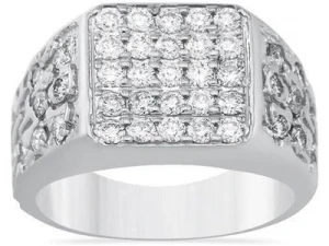 gents diamond nugget ring 26 3D Print Model