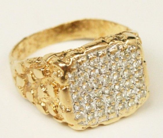 gents diamond nugget ring 27 3D प्रिंट मॉडल .c4d .max .obj .3ds .fbx .stl .blend