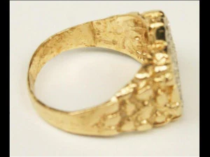 gents diamond nugget ring 27 3D Print Model