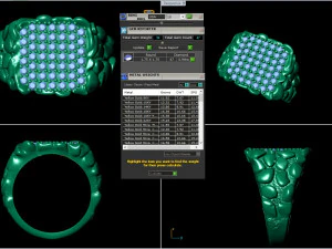 gents diamond nugget ring 27 3D Print Model