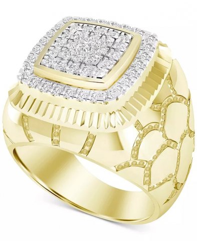 gents diamond nugget ring 28 Model do druku 3D .c4d .max .obj .3ds .fbx .stl .blend 