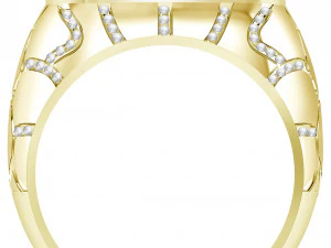 gents diamond nugget ring 28 3D Print Model