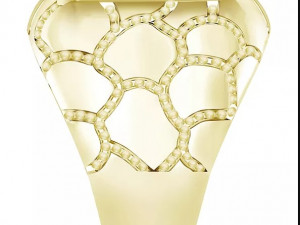 gents diamond nugget ring 28 Model do druku 3D