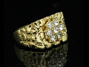 gents diamond nugget ring 29 3Dプリントモデル