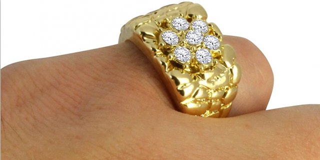 gents diamond nugget ring 29 3D Print Model in Rings 3DExport