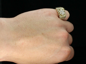 gents diamond nugget ring 29 3Dプリントモデル