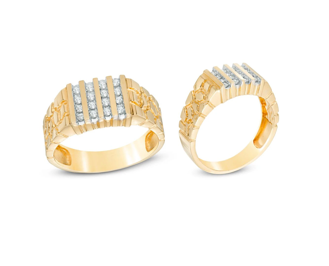 gents diamond nugget ring 30 3D Print Model .c4d .max .obj .3ds .fbx .stl .blend