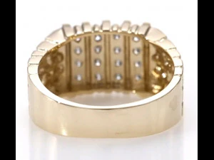 gents diamond nugget ring 30 3D Print Model