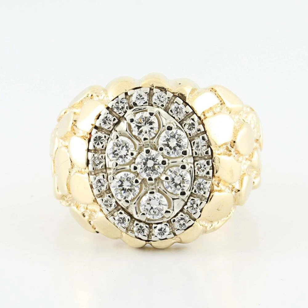 gents diamond nugget ring 31 3D Print Model .c4d .max .obj .3ds .fbx .stl .blend
