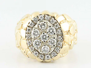 мужское кольцо с бриллиантом 31 3D Принт Модель