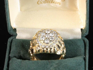 gents diamond nugget ring 31 3D Print Model