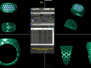 gents diamond nugget ring 33 3D Baskı Modeli
