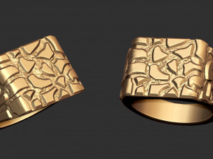 plain gold nugget ring 3D Print Model