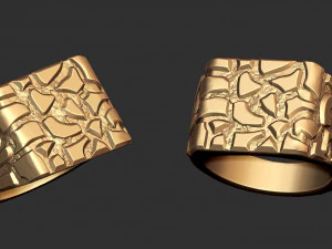 plain gold nugget ring 3D Print Model