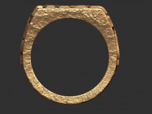 plain gold nugget ring 3D Print Model