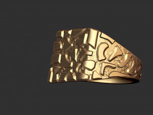 plain gold nugget ring 3D Print Model