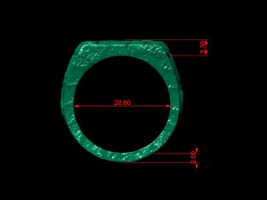 plain gold nugget ring 3D Print Model