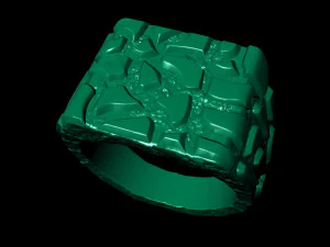 plain gold nugget ring 3D Print Model