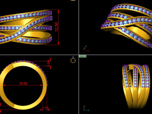 parallel pandora rings 3D-printmodel