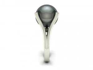 pearl diamond engagement ring 3D Print Model