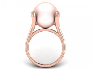 pearl diamond engagement ring 3D Print Model