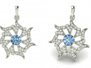elegant flower pendant Modelo de impresión 3D