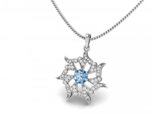 elegant flower pendant 3D Print Model