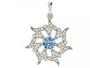 elegant flower pendant 3D Print Model